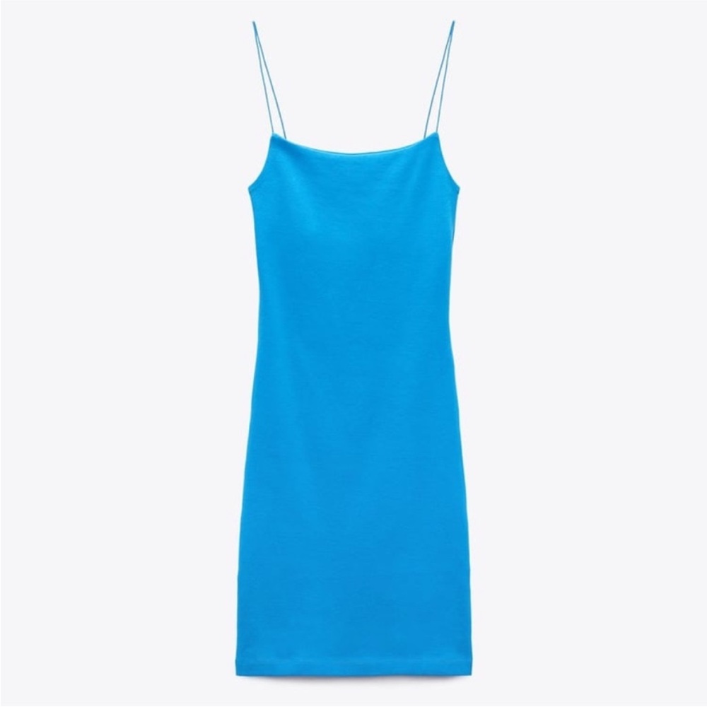Zara Blue Bodycon String Mini Dress